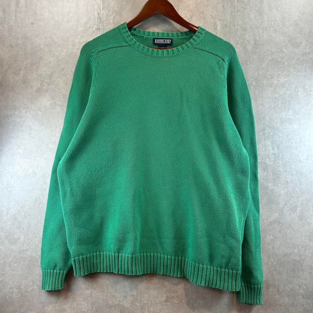 Lands-end Men's Green Jumper